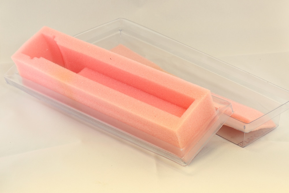 Packaging with Pink Foam