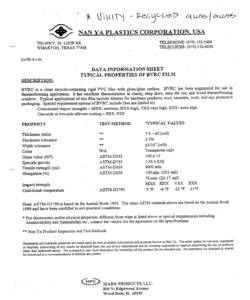 Nanya PVC Film data sheet